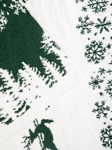 Homla, Porto, koc w świąteczny wzór, 130-170 cm, 758119