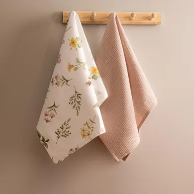 Homla, Prima, zestaw ścierek kuchennych, z motywem łąki, 50-70 cm, 2 szt.