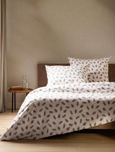 Homla, Ramoscelli, pościel, biała w świąteczny nadruk, 160-200 cm