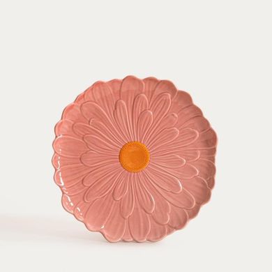 Homla, Rasset, talerz, obiadowy z kwiatem różowy, 26 cm