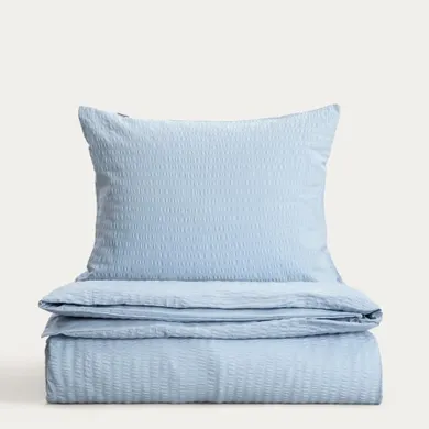 Homla, Retie, pościel, z kory bawełnianej błękitna, 200-220 cm