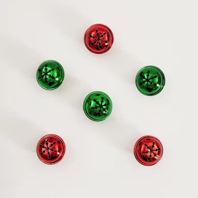 Homla, Rija Ameri, zestaw zawieszek, dzwonki czerwono-zielone, 6 szt.