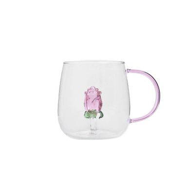 Homla, Rosado, szklanka, z różą, 0,4l