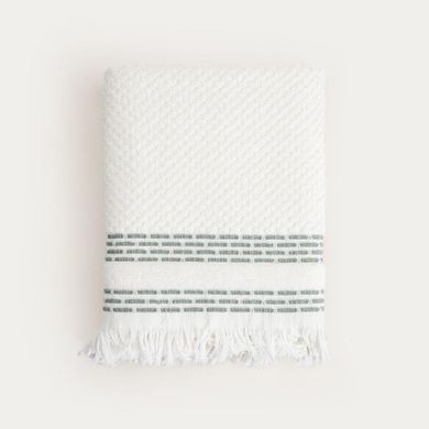 Homla, Rosop, ręcznik, boho z pistacjowymi paskami, 70-130 cm