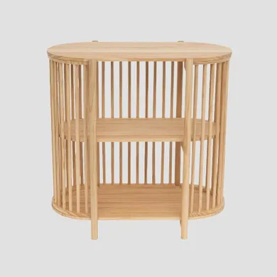 Homla, Sensus, regał, drewniany naturalny, 80-45-80 cm