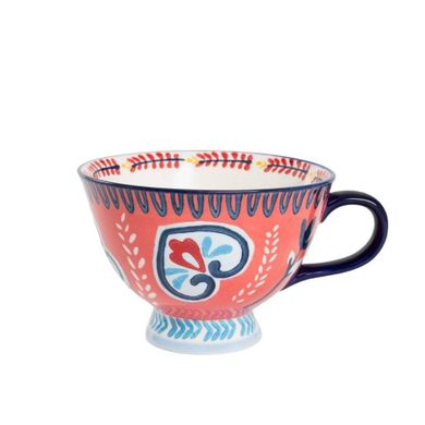 Homla, Shilla, kubek, ręcznie malowany z granatowym uchem, 0,4 l