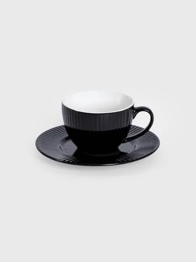 Homla, Siena, filiżanka ze spodkiem, czarna, 240 ml