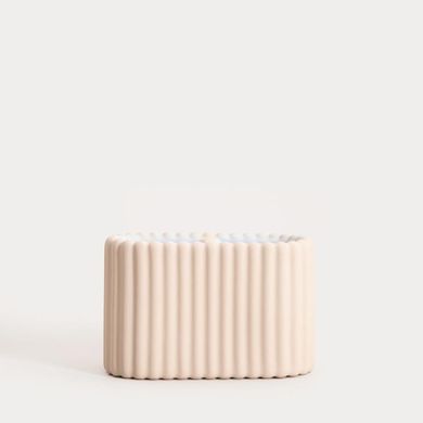 Homla, Solvani, kubek łazienkowy, beżowy, 13,9-6,7-8,8 cm