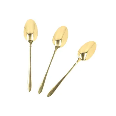 Homla, Stilo, zestaw łyżeczek stilo do herbaty, złotych, 3 szt.