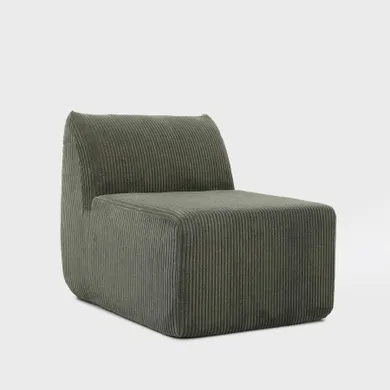 Homla, Svela, fotel modułowy, oliwkowy sztruksowy, 59,5-80-62 cm