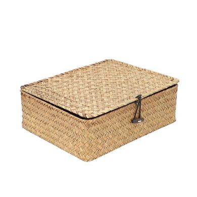 Homla, Talulah, szkatułka pleciona naturalna, 25-20-8 cm