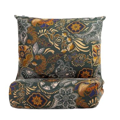 Homla, Tapua, pościel bawełniana, zielona, 135-200 + 1*80-80 cm