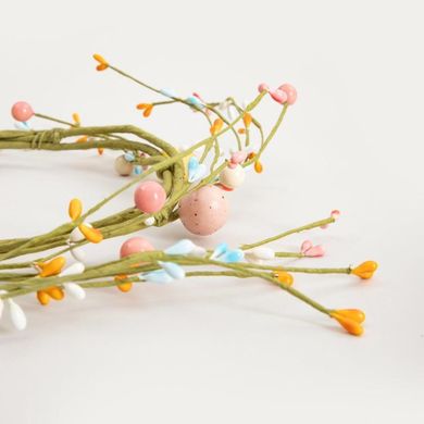 Homla, Tazia, wieniec wielkanocny, z kolorowymi baziami i jajkami, 20 cm