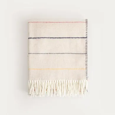 Homla, Tilbe, koc z ozdobnymi kolorowymi przeszyciami, 150-200 cm