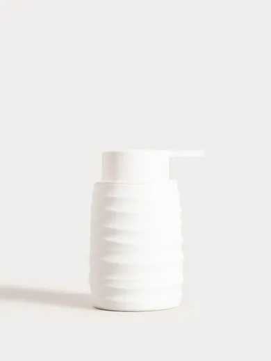 Homla, Torus, dozownik, z tłoczeniem, biały, 8,2-8,2-17 cm