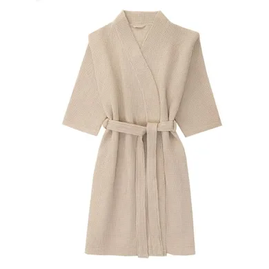 Homla, Vaffel, szlafrok, beżowy, rozmiar S/M