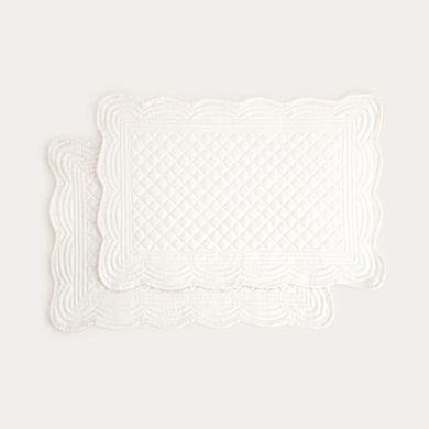 Homla, Vela, maty stołowe, ecru prostokątne z pikowaniem, 30-45 cm, 2 szt.