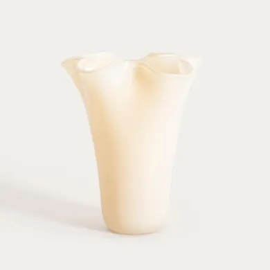 Homla, Veyora, wazon, szklany żółty, 20-20-20 cm