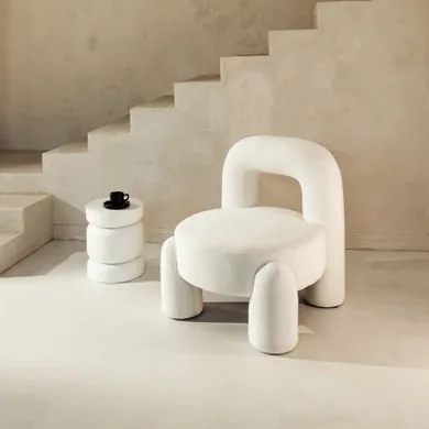 Homla, Viggo, fotel, ecru, 73-69-80 cm