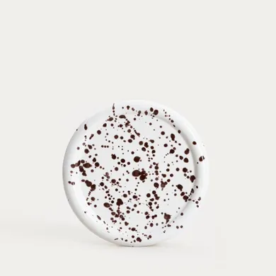 Homla, Wilora, talerz, deserowy nakrapiany brązowy, 21 cm