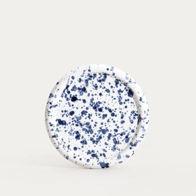 Homla, Wilora, talerz, deserowy nakrapiany granatowy, 21 cm