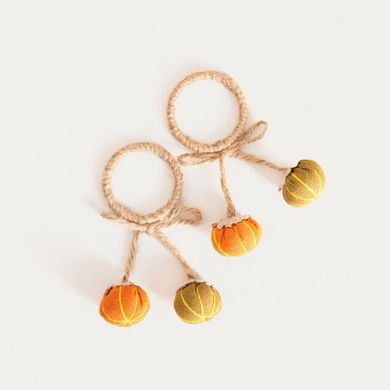 Homla, Zucca, zestaw pierścieni, na serwetki, z dyniami, 2 szt.