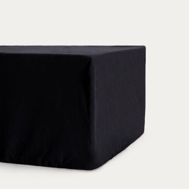 Homla,lauko, prześcieradło renforce, czarne, 140-200 cm