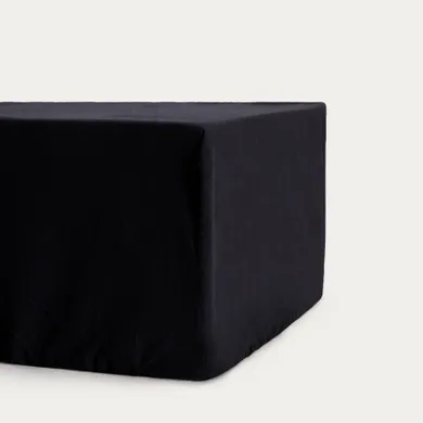 Homla,lauko, prześcieradło renforce, czarne, 160-200 cm