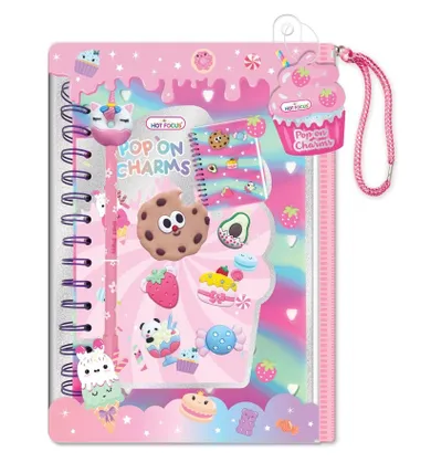 Hot Focus, saszetka z notatnikiem i charmsami, zwierzątka, 1 szt.