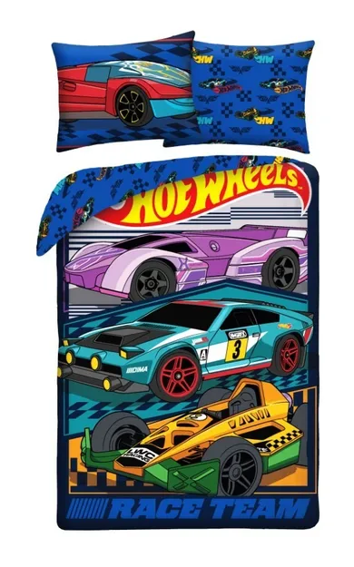 Hot Wheels, 2-częściowy komplet pościeli z mikrofibry, 140-200 cm