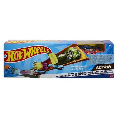 Hot Wheels, Action, Vertical Power Launch, zestaw kaskaderski z autem