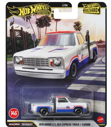 Hot Wheels, Boulevard, 1978 Dodge Li'l Red Express Truck, pojazd, 1:64, JHW27