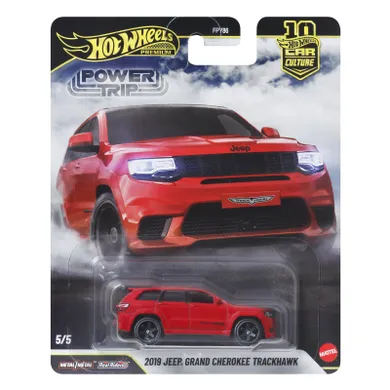Hot Wheels, Kultowe auta, 2019 Jeep Grand Cherokee Trackhawk, pojazd, 1:64, JKF28