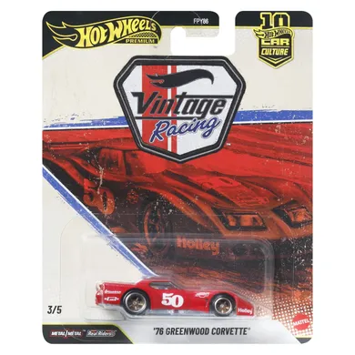 Hot Wheels, Kultowe auta, '76 Greenwood Corvette, pojazd Premium, 1:64, JKF24