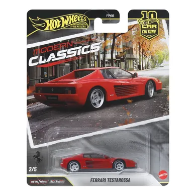 Hot Wheels, Kultowe auta, Ferrari Testarossa, pojazd, 1:64, JKF00
