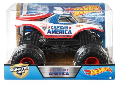 Hot Wheels, Monster Jam, Kapitan Ameryka, pojazd, 1:24