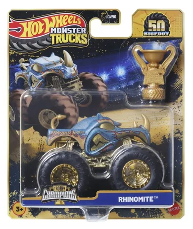 Hot Wheels Monster, Trucks, Bigfoot, 50. rocznica, Rhinomite, pojazd, JDW03