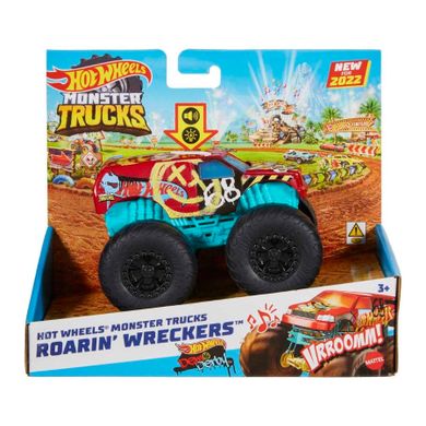 Hot Wheels, Monster Trucks, Demo Derby, pojazd światło i dźwięk, 1:43