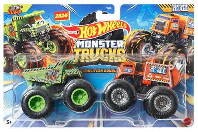 Hot Wheels, Monster Trucks, Gotta Dump & Will Trash It all, zestaw 2 aut, skala 1:64, HWN52