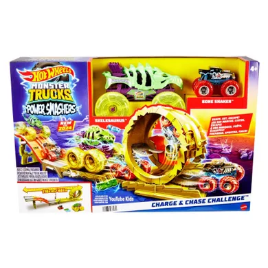 Hot Wheels, Monster Trucks, Power Smashers Ultrawyścig - Wyzwanie, zestaw do zabawy i 2 pojazdy