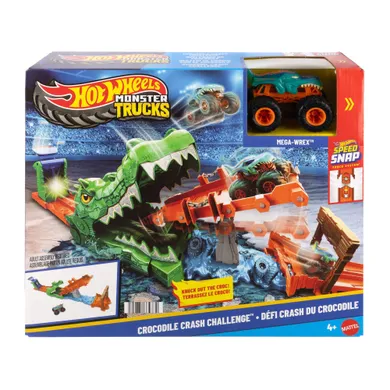 Hot Wheels, Monster Trucks Rajdowe wyzwanie, Paszcza Krokodyla, zestaw do zabawy
