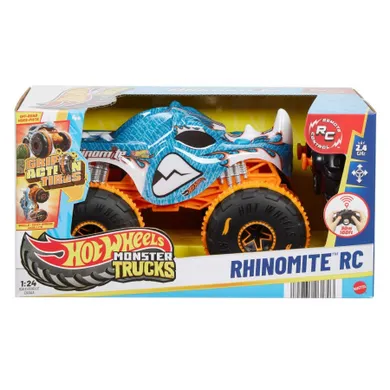 Hot Wheels, Monster Trucks, RC Rhinomite, pojazd zdalnie sterowany, 1:24
