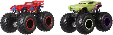 Hot Wheels, Monster Trucks, Spider-Man vs Hulk, zestaw 2 aut