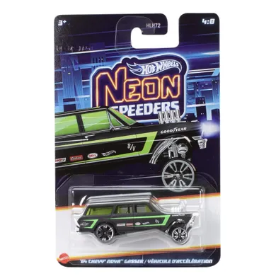 Hot Wheels, Neon Speeders, '64 Chevy Nova Gasser, pojazd, 1:64, JKX96