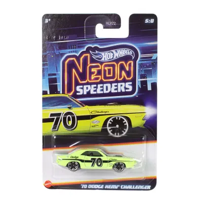Hot Wheels, Neon Speeders, '70 Dodge Hemi Challenger, pojazd, 1:64, JKX97