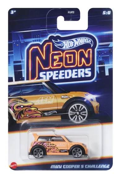 Hot Wheels, Neon Speeders, Mini Cooper S Challenge, pojazd, 1:64, JBY96