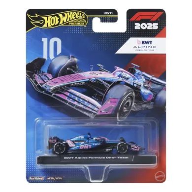 Hot Wheels, Premium, Formuła 1, BWT Alpine Formula One Team (#10), samochodzik, skala 1:64, JKD82