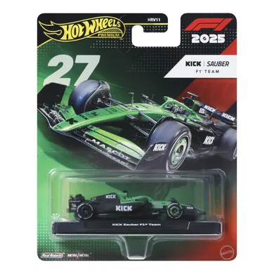 Hot Wheels, Premium, Formuła 1, Kick Sauber F1 Team (#27), samochodzik, skala 1:64, JKD84