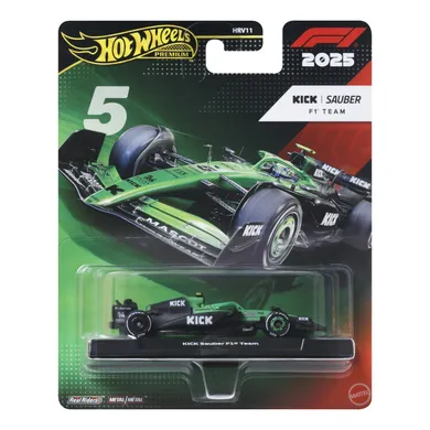 Hot Wheels, Premium, Formuła 1, Kick Sauber F1 Team (#5), samochodzik, skala 1:64, JKD89