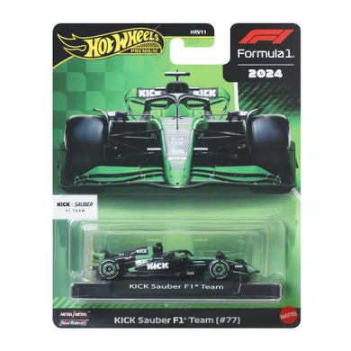 Hot Wheels, Premium, Formuła 1, KICK Sauber F1 Team (#77), pojazd, JBM13